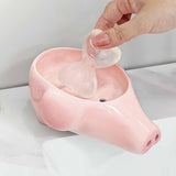 Maxbell Ceramic Soap Dish Lovely Box Case with Self Draining for Bar Counter Kitchen