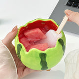 Maxbell Ceramic Watermelon Bowl Creative Dessert Fruit Bowl for Food Appetizer Fruit