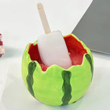 Maxbell Ceramic Watermelon Bowl Creative Dessert Fruit Bowl for Food Appetizer Fruit