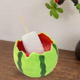 Maxbell Ceramic Watermelon Bowl Creative Dessert Fruit Bowl for Food Appetizer Fruit