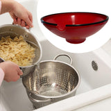 Maxbell Food Container Portable Easy to Clean Oil Drainer for Fruit Home Use Cooking Red