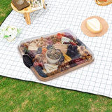 Maxbell Bamboo Cutting Board Snack Fruit Tray for Bridal Shower Charcuteries New Home