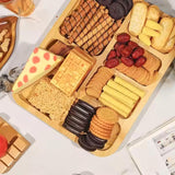 Maxbell Bamboo Cutting Board Snack Fruit Tray for Bridal Shower Charcuteries New Home