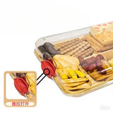 Maxbell Bamboo Cutting Board Snack Fruit Tray for Bridal Shower Charcuteries New Home