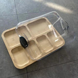 Maxbell Bamboo Cutting Board Snack Fruit Tray for Bridal Shower Charcuteries New Home