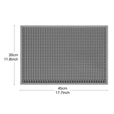 Maxbell Silicone Drip Mat Easy Clean Drain Pad Spill Mat for Home Bartending Camping Gray