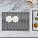 Maxbell Silicone Drip Mat Easy Clean Drain Pad Spill Mat for Home Bartending Camping Gray