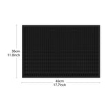 Maxbell Silicone Drip Mat Easy Clean Drain Pad Spill Mat for Home Bartending Camping Black