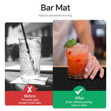 Maxbell Silicone Drip Mat Easy Clean Drain Pad Spill Mat for Home Bartending Camping Black