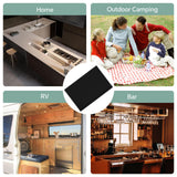 Maxbell Silicone Drip Mat Easy Clean Drain Pad Spill Mat for Home Bartending Camping Black