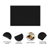 Maxbell Silicone Drip Mat Easy Clean Drain Pad Spill Mat for Home Bartending Camping Black