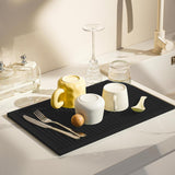 Maxbell Silicone Drip Mat Easy Clean Drain Pad Spill Mat for Home Bartending Camping Black
