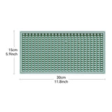 Maxbell 2x Silicone Bar Mat Non Slip Coffee Mat for Farmhouse Counter Top Bartending Green