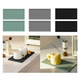 Maxbell 2x Silicone Bar Mat Non Slip Coffee Mat for Farmhouse Counter Top Bartending Green