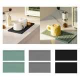 Maxbell 2x Silicone Bar Mat Non Slip Coffee Mat for Farmhouse Counter Top Bartending Green