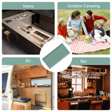 Maxbell 2x Silicone Bar Mat Non Slip Coffee Mat for Farmhouse Counter Top Bartending Green