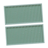 Maxbell 2x Silicone Bar Mat Non Slip Coffee Mat for Farmhouse Counter Top Bartending Green