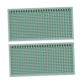 Maxbell 2x Silicone Bar Mat Non Slip Coffee Mat for Farmhouse Counter Top Bartending Green