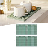 Maxbell 2x Silicone Bar Mat Non Slip Coffee Mat for Farmhouse Counter Top Bartending Green