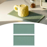 Maxbell 2x Silicone Bar Mat Non Slip Coffee Mat for Farmhouse Counter Top Bartending Green