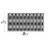 Maxbell 2x Silicone Bar Mat Non Slip Coffee Mat for Farmhouse Counter Top Bartending Gray