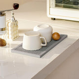 Maxbell 2x Silicone Bar Mat Non Slip Coffee Mat for Farmhouse Counter Top Bartending Gray