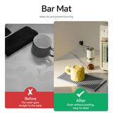 Maxbell 2x Silicone Bar Mat Non Slip Coffee Mat for Farmhouse Counter Top Bartending Gray