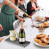 Maxbell 2x Silicone Bar Mat Non Slip Coffee Mat for Farmhouse Counter Top Bartending Gray