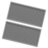 Maxbell 2x Silicone Bar Mat Non Slip Coffee Mat for Farmhouse Counter Top Bartending Gray