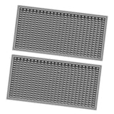 Maxbell 2x Silicone Bar Mat Non Slip Coffee Mat for Farmhouse Counter Top Bartending Gray