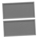 Maxbell 2x Silicone Bar Mat Non Slip Coffee Mat for Farmhouse Counter Top Bartending Gray