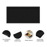 Maxbell 2x Silicone Bar Mat Non Slip Coffee Mat for Farmhouse Counter Top Bartending Black