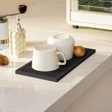 Maxbell 2x Silicone Bar Mat Non Slip Coffee Mat for Farmhouse Counter Top Bartending Black