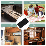 Maxbell 2x Silicone Bar Mat Non Slip Coffee Mat for Farmhouse Counter Top Bartending Black