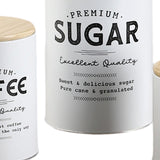 Maxbell 3x Canister Sets for Kitchen Counter Large Canisters Set for Kitchen Counter White