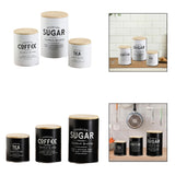 Maxbell 3x Canister Sets for Kitchen Counter Large Canisters Set for Kitchen Counter White