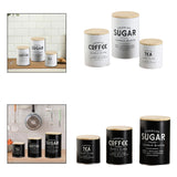 Maxbell 3x Canister Sets for Kitchen Counter Large Canisters Set for Kitchen Counter White