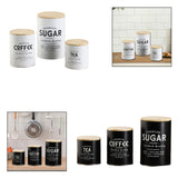 Maxbell 3x Canister Sets for Kitchen Counter Large Canisters Set for Kitchen Counter White