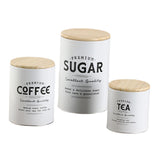 Maxbell 3x Canister Sets for Kitchen Counter Large Canisters Set for Kitchen Counter White