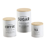 Maxbell 3x Canister Sets for Kitchen Counter Large Canisters Set for Kitchen Counter White