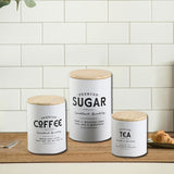 Maxbell 3x Canister Sets for Kitchen Counter Large Canisters Set for Kitchen Counter White