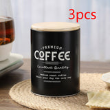 Maxbell 3x Canister Sets for Kitchen Counter Large Canisters Set for Kitchen Counter Black