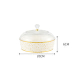 Maxbell 20cm Appetizer Fruit Tray Container for Sweet Cookies Food Storage Organizer White