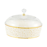 Maxbell 20cm Appetizer Fruit Tray Container for Sweet Cookies Food Storage Organizer White