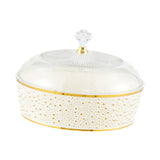 Maxbell 20cm Appetizer Fruit Tray Container for Sweet Cookies Food Storage Organizer White