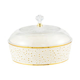 Maxbell 20cm Appetizer Fruit Tray Container for Sweet Cookies Food Storage Organizer White