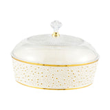 Maxbell 20cm Appetizer Fruit Tray Container for Sweet Cookies Food Storage Organizer White