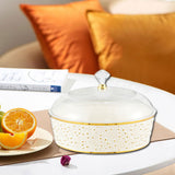 Maxbell 20cm Appetizer Fruit Tray Container for Sweet Cookies Food Storage Organizer White