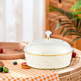 Maxbell 20cm Appetizer Fruit Tray Container for Sweet Cookies Food Storage Organizer White
