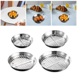 Maxbell Roasting Pan and Rack Set Oven BBQ Grilling Topper for Meat Seafood Grilling 12cm